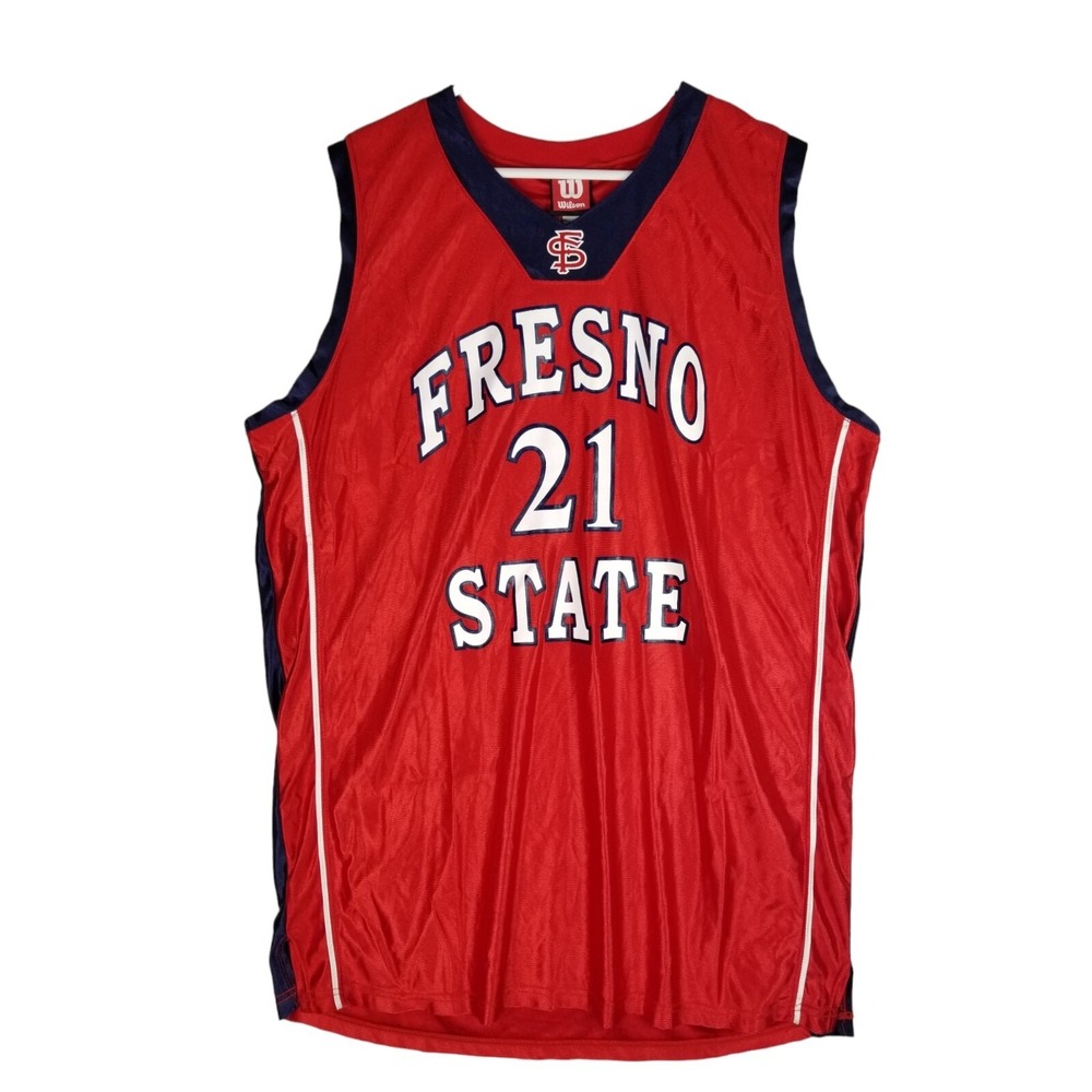 Wilson Fresno State Bulldogs #21 Jersey Basketball Team Game NCAA Size 46